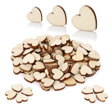 CraftWerk Mini Holz Herzen 100er Pack Deko für Hochzeit, Taufe, Geburtstag 12 mm