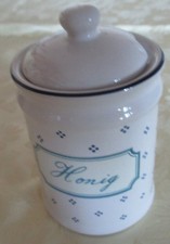 Honigtopf mit Deckel, blau und