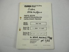 Clark TM145 Gabelstapler Ersatzteilliste Parts Book Catalogue Pieces