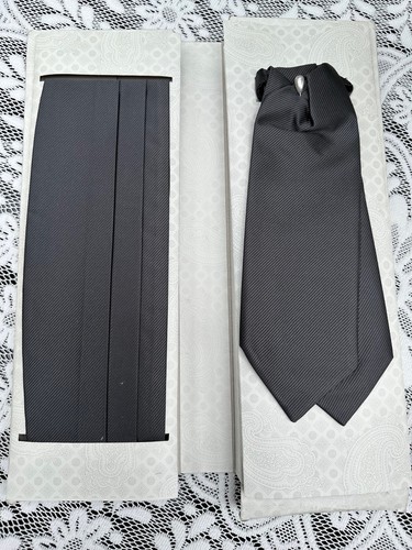 Kummerbund und plastron grau - und, plastron,