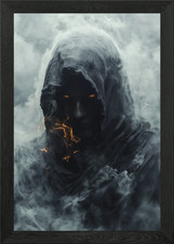 Dunkle Figur im Rauch