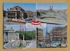 Alte AK-Wien-Auto-Straßenbahn-gelaufen-1971?