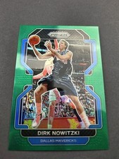 Dirk Nowitzki - 2021-22  Panini Prizm Green Basketball - Dallas Mavericks NBA
