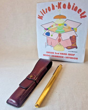 1x Füller Exquisit goldfarben mit Lederetui vintage Germany 1970er Jahre edel