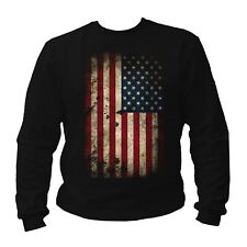USA Amerika Flagge Fahne America US Flag Land Retro Pullover Sweatshirt S-4XL