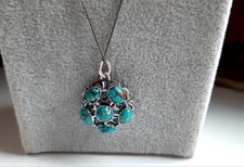 Türkis Silberhalskette °○