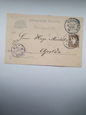 Postkarte Königreich Bayern  - gestempelte Marken -  vom 18.02.1902