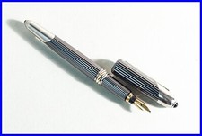 Vintage Cougar de Cartier Füller in Titanium Platinum TRINITY RINGS 18K B Feder