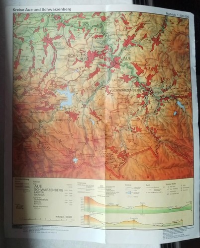Ddr landkarte von den - von, kreisen