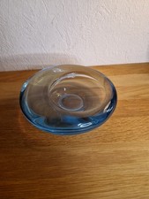 Holmegaard Per Lütken Glas Schale "Akva" hellblau signiert 1953