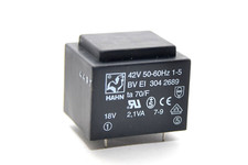 Print-Trafo / Transformator von Hahn Typ BV EI 304 2689, prim 42 V / 50 - 60 Hz