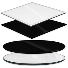 Glasplatte Rund & Eckig ESG Glasscheibe 8mm Glas Glastisch Tischplatte DIY Tisch