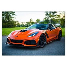 Poster WandTattoo Sticker Aufkleber Orangefarbene Korvette Nr. H7978_PLNS