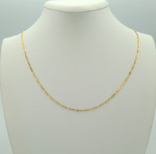 585 Gold Kette 45cm Figaro NEU 14 Karat stabil Collier Gelbgold Halskette  3,05g