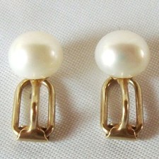 Perlen ohrclips 585 gold - 585,