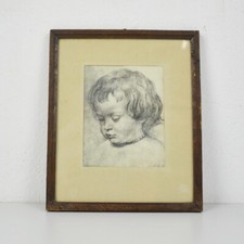 RUBENS, Peter Paul -  Porträt eines Jungen  - alter Druck - gerahmt - Kind
