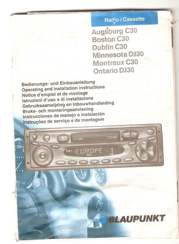Betriebsanleitung auto radio - betriebsanleitung,
