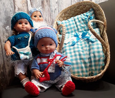 Puppen  Sammlung  Konvolut  liebevolle Handarbeit ! Tragekorb