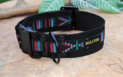 Outlet halsband 5cm - schwarz, /