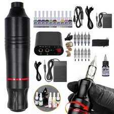 Tattoo Maschine Set Profi,Rotary Wireless Tattoo Pen Gun Kit,Tattoo Maschine Set