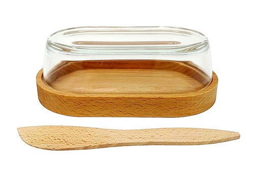 Butterdose mit glasdeckel - mit,