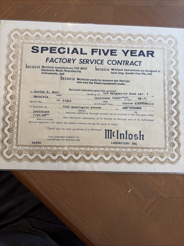 Mcintosh special five year - mcintosh,