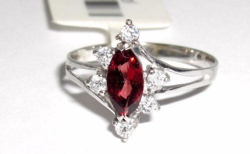 K93 granat ring navette - granat,