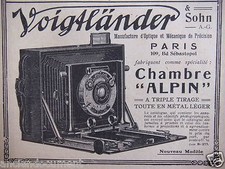 WERBUNG 1909 VOIGTLÄNDER &