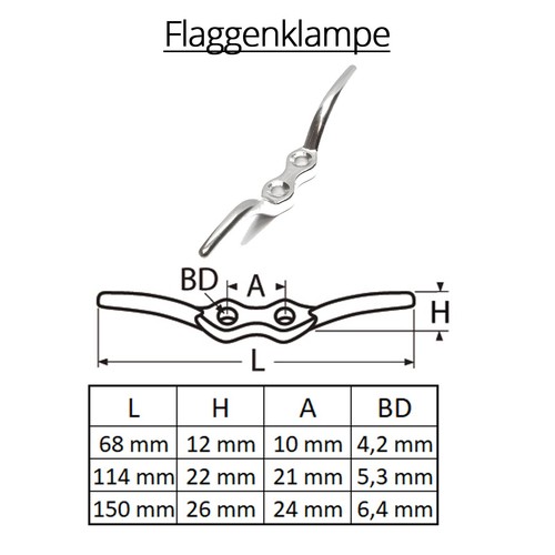Klampen flaggenklampe klampe - klampen,