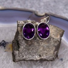 Amethyst Ohrring, 925er