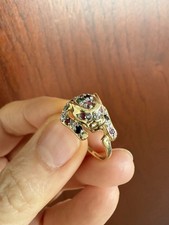 Ring 14 Karat Gelbgold Leopard Panther
