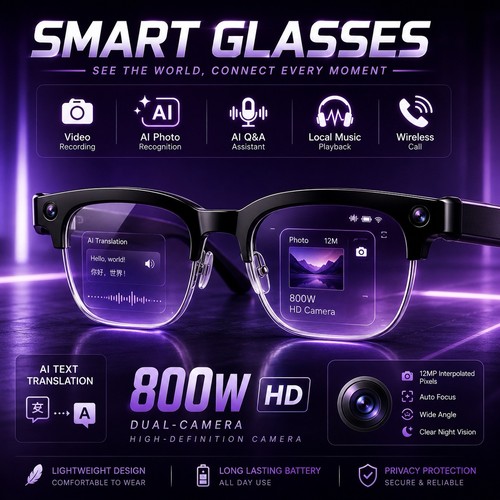 Smart glasses kamera brille - glasses,