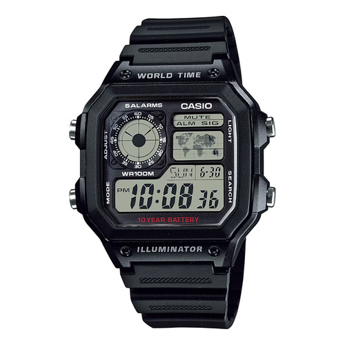 Casio 1200wh 1avdf herren - casio, ae-1200wh-1avdf