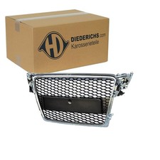 DIEDERICHS KÜHLERGRILL GRILL CHROM SCHWARZ passend für AUDI A4 B8 RENNSPORT Look