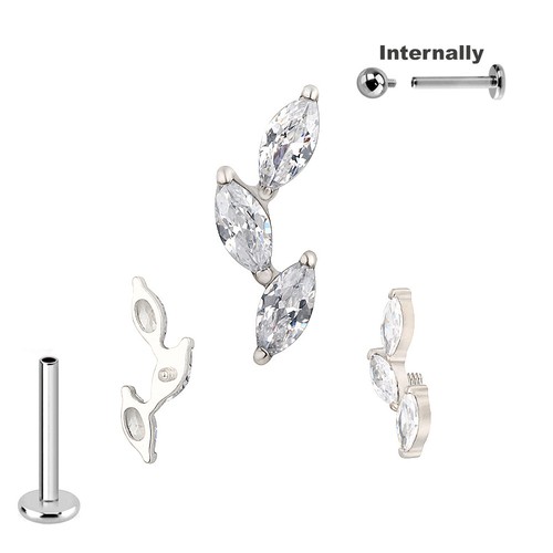 2mm titan labret ovale - titan,