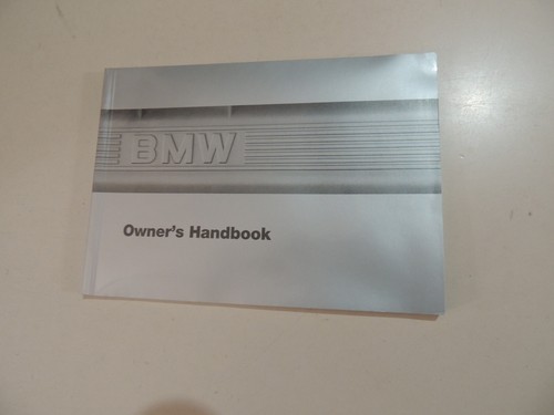 Owner manual handbook - handbook, bmw
