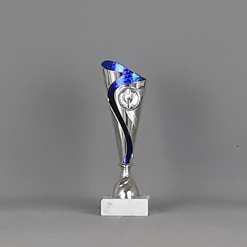 Pokal blau silber - 18,