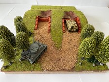 Militär Panzer Diorama 1/72 Panzerhinterhalt WW2 2 Panzer Wehrmacht