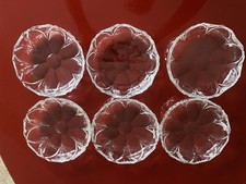 6 Dessertteller Bleikristall