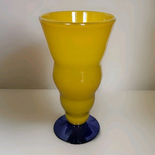 Große murano glasvase - große, gelb