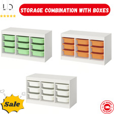 IKEA TROFAST Kinder Spielzeug Aufbewahrung mit Boxen Spielzimmer Organizer Regalsystem