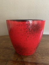 Keramik Übertopf Blumentopf Keramik  ROT passt toll zu Lava 70-er