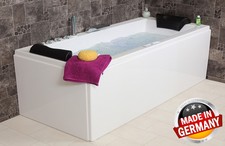 Whirlpool Badewanne mit 22/24 Massage Düsen + Heizung Ozon Eckwanne rechts links