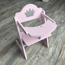 Puppenhochstuhl Roba Prinzessin Holz Rosa