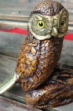 Eule aus dem Hause Malevolti, italienisches Kunstgewerbe, 16 cm,  signiert