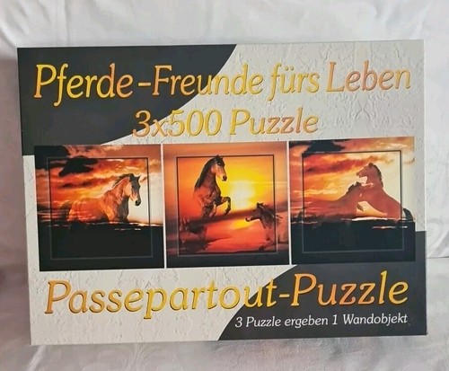 Puzzle pferde 3x500 teile - pferde,