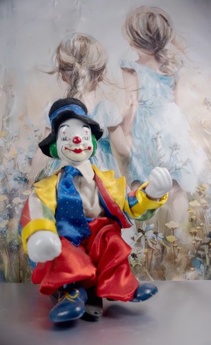 Harlekin clown puppe spieluhr - puppe,