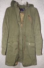 Damen Parka Mantel gefüttert Olivgrün Gr. 38 Tchibo