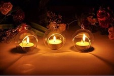 3X Transparent Glas Kugel