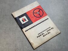 IHC 743 XL, 745 XL, 844 XL Betriebsanleitung original, Anleitung, Handbuch